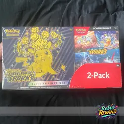 Pokemon Surging Sparks ETB & Booster Bundle Costco 2-pack. Factory Sealed - Image 1