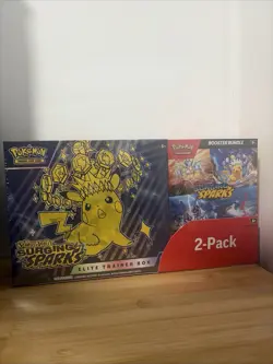 Pokemon TCG Surging Sparks ETB & Booster Bundle Costco 2-Pack NEW Factory Sealed - Image 1