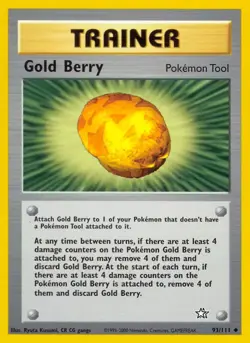 Gold Berry - 93/111 - Pokemon Neo Genesis Unlimited Rare Card WOTC NM - Image 1