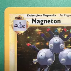 Pokemon TCG Magneton Base Set 9/102 Unlimited Holo Rare LP - Image 2