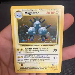 Magneton 9/102 NM Holo Base Set Unlimited Rare Pokemon TCG Card - Image 1