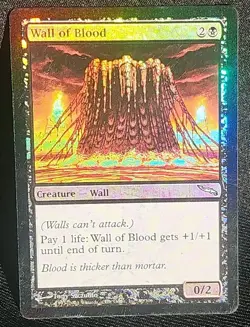 MTG 🔥🔥 Wall Of Blood🔥🔥 Mirrodin 🌟 FOIL 🌟 NM/LP Magic The Gathering - Image 2