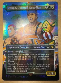 MTG Wakka, Devoted Guardian - Chocobo Track Borderless Foil - English - Image 1