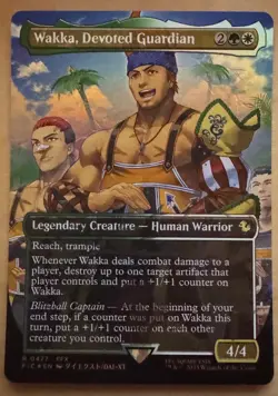 MTG Wakka, Devoted Guardian - Chocobo Track Borderless Foil - English - Image 2