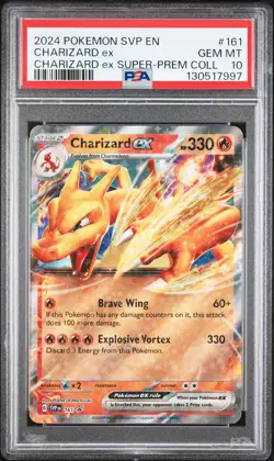 2024 POKEMON SVP EN-SV BLACK STAR PROMO #161 CHARIZARD EX PSA 10 - Image 1
