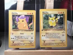 Pokemon TCG Wizards Stamped 1st Edition Pikachu & E3 Stamped Pikachu LP+ 1999 - Image 1