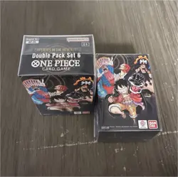 Bandai One Piece Card Game Double Pack Set 6 Emperors Booster 2 Boxes Sealed - Image 1