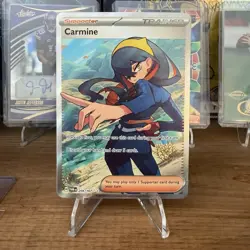 Pokemon TCG Twilight Masquerade Carmine Full Art Holo Ultra Rare Card 204/167 - Image 1