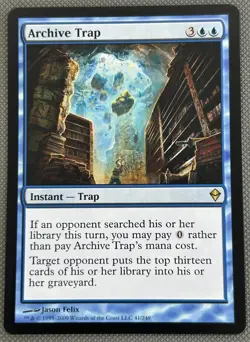 Archive Trap Zendikar NM - Modern Mill Magic The Gathering MTG - Image 1