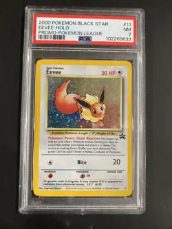 Pokemon Black Star Eevee Holo Promo League #11 PSA 7 Near Mint 2000 Vintage Rare - Image 1
