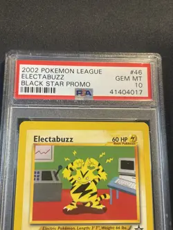 2002 Pokemon League Electabuzz #46 Black Star Promo Graded PSA 10 GEM Mint! - Image 3