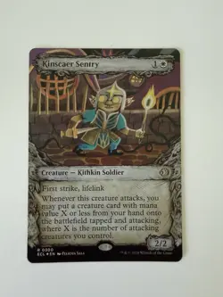 MTG Kinscaer Sentry BORDERLESS FOIL - ECL Lorwyn Eclipsed NM/EX - Image 1
