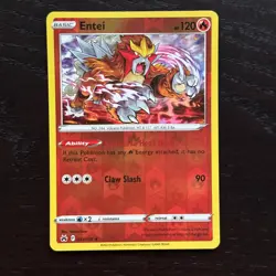 Entei 021/159 Pokemon Crown Zenith Sword & Shield Reverse Holo Rare Card NM - Image 1