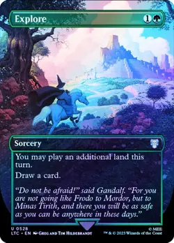 Magic The Gathering MTG EXPLORE FOIL BORDERLESS The Lord of the Rings NM - Image 1