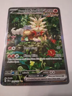 Gouging Fire ex 204/162 SV05: Temporal Forces, Pokemon TCG, Full Art M/NM - Image 2