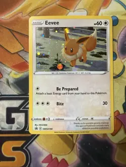 Eevee SWSH190 Pokemon Card Brilliant Stars 2022 Black Star Holo Promo NM - Image 1