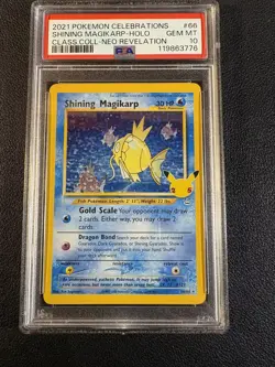 2021 Pokemon Celebrations Classic #66 Shining Magikarp Holo PSA 10 - Image 1