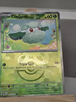 Cottonee - 007/131 Prismatic Evolutions Master Ball Reverse Holo - Pokemon TCG - Image 4