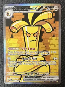 Gholdengo EX 252/182 + Gimmighoul 198 SET SIR Paradox Rift Pokemon Card NM/M - Image 3