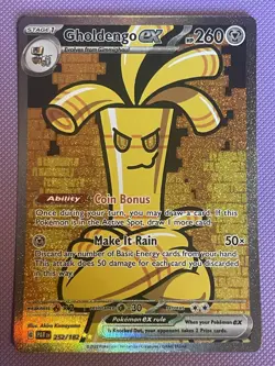 Pokemon TCG Gholdengo ex 252/182 Sv04: Paradox Rift SIR - Image 1