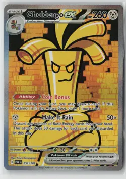 Pokemon Gholdengo ex #252/182 SV04: Paradox Rift Near Mint or Better - Image 1