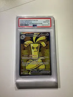 POKEMON TCG PSA 10 2024 SV Paradox Rift Gholdengo ex 252/182 SIR - Image 1