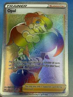 Opal 197/185 Vivid Voltage Full Art Rainbow Secret Rare Pokemon Card - Image 1