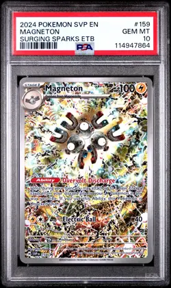 Magneton PSA 10 English Pokemon 159 Black Star Promo Surging Sparks ETB 2024 IR - Image 1