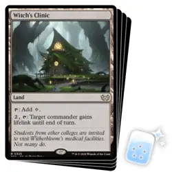 WITCH'S CLINIC X4 Duskmourn: House Of Horror: Commander Magic MTG MINT CARD - Image 1