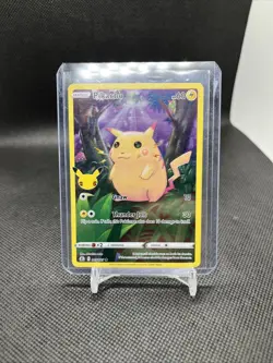 Pokemon TCG 2021 Celebrations Pikachu Holo Rare Card 5/25 NM Condition - Image 1