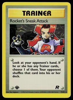 Pokemon Card - Rocket's Sneak Attack Team Rocket 72/82 Rare 1st Edition - Image 1