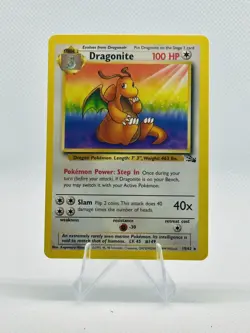 Pokemon TCG Dragonite Fossil Card 19/62 Near Mint - Image 1
