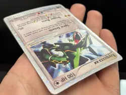 2003 Pokemon Rayquaza ex 97/97 EX Dragon Ultra Rare Holo DMG w/ Swirl - Image 3