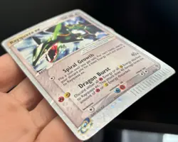 2003 Pokemon Rayquaza ex 97/97 EX Dragon Ultra Rare Holo DMG w/ Swirl - Image 4