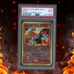 Pokemon Neo 2 Japanese ENTEI Promo Reverse Foil Promo PSA 9 #244 - Image 1