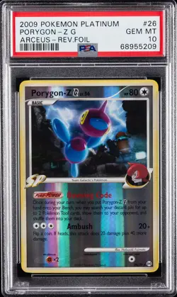 2009 POKEMON PLATINUM ARCEUS #26 PORYGON-Z G-REVERSE FOIL PSA 10 - Image 1