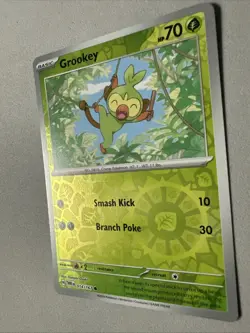 Pokemon TCG * SV Twilight Masquerade * 14/167 Grookey REVERSE HOLO Common * NM - Image 2