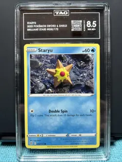 Pokemon TCG Staryu Sword & Shield: Brilliant Stars 030/172 TAG 8.5 NM MT+ - Image 1