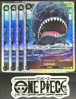 4x One Piece EB01-048 SR Laboon - English - Foil - Playset - TCG - NM/M - Image 1