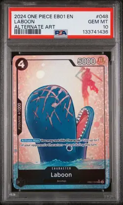 PSA 10 2024 One Piece Laboon EB01 Alternate Art #048 SR English - Image 1