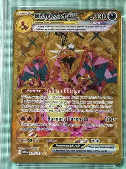 Pokemon TCG Charizard EX Obsidian Flames PSA 9 Card 228/197 Miscut error Rare - Image 2