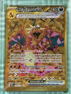 Pokemon TCG Charizard EX Obsidian Flames PSA 9 Card 228/197 Miscut error Rare - Image 3