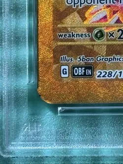 Pokemon TCG Charizard EX Obsidian Flames PSA 9 Card 228/197 Miscut error Rare - Image 4