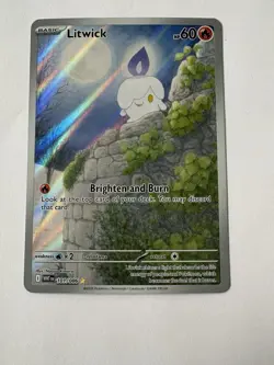 Pokemon TCG Litwick Card White Flare Illustration Rare Holo 101/086 - Image 1