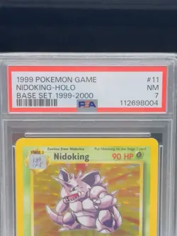 PSA 7 Nidoking 11/102 Base Set Holo Pokemon Card 1999-2000 4th Print Low POP - Image 2