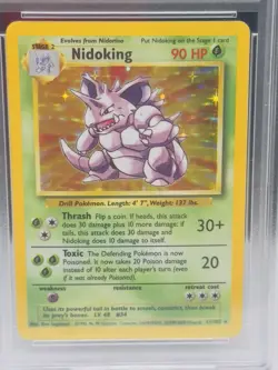 PSA 7 Nidoking 11/102 Base Set Holo Pokemon Card 1999-2000 4th Print Low POP - Image 3