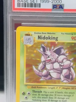 PSA 7 Nidoking 11/102 Base Set Holo Pokemon Card 1999-2000 4th Print Low POP - Image 4