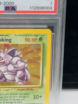 PSA 7 Nidoking 11/102 Base Set Holo Pokemon Card 1999-2000 4th Print Low POP - Image 5