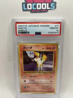 1998 POKEMON JPN VENDING SER III #77 PONYTA PSA 10 Gem Mint - Image 1
