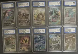 Pokemon Graded Bundle Of 10 CHR/AR - Image 1